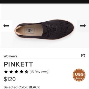 UGG Pinkett Perforated Sneaker- Size 8